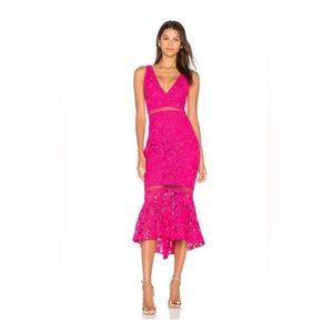NICHOLAS Azalia Lace Dress in Fuchsia Pink